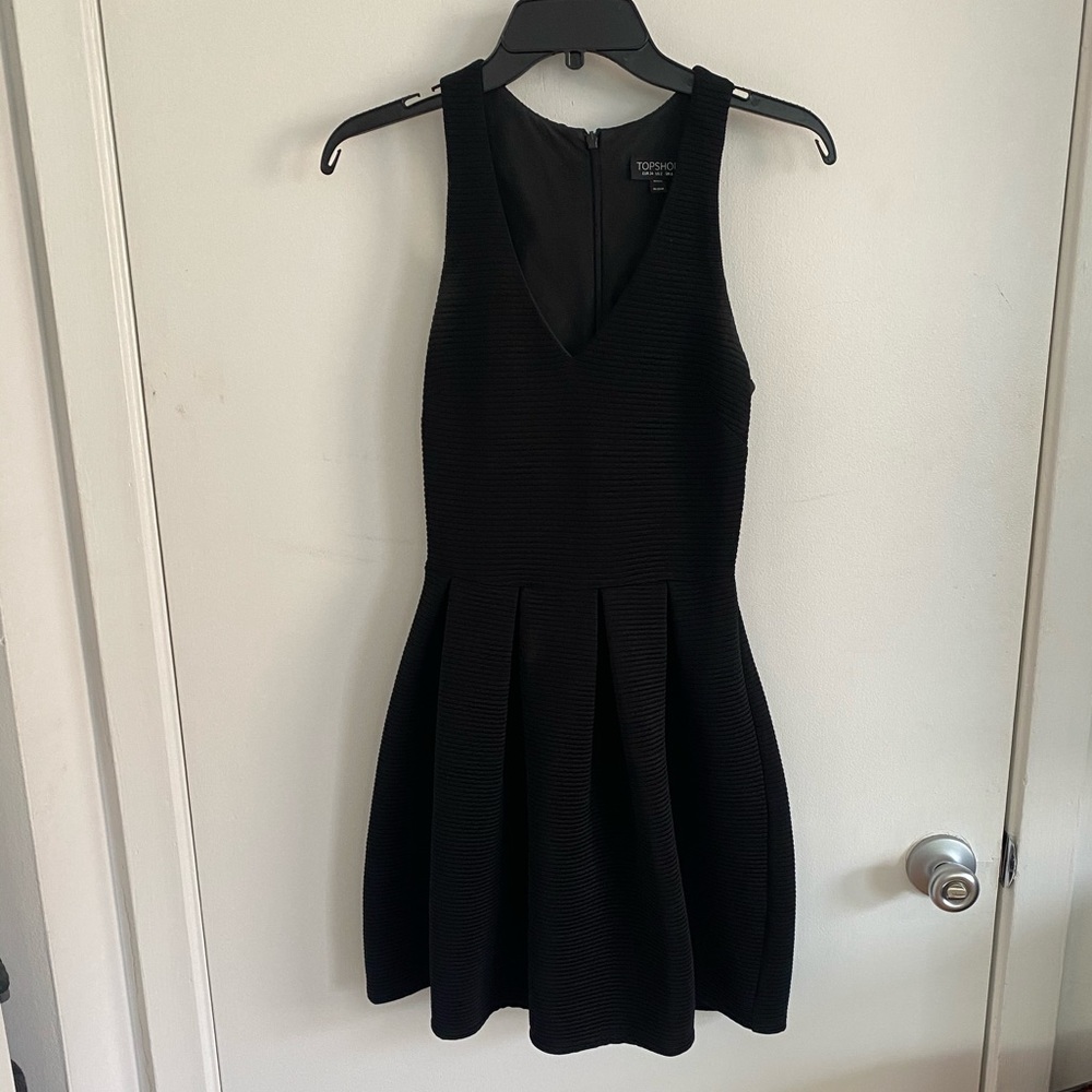 Topshop A-line Black Bubble Dress